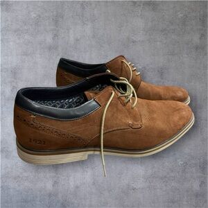 Freeman 1921 Men's Loafer Dress Shoes Sz 12 Tan Dorian F220028 Lace Memory Foam